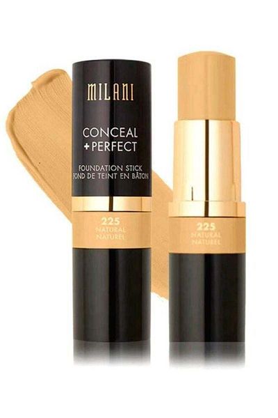 MILANI Foundation Stick - 225 Natural | Full Coverage Cream Foundation, Vegan & Cruelty-Free