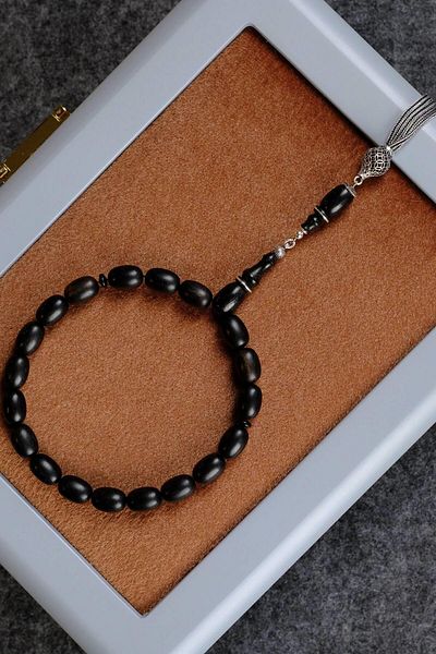 dergah tesbih Шükrü Baba Efe серия Абанос маскот сребърен дизайн тесбих