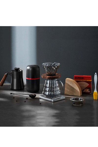 COOYA Drip Coffee Maker Set of 10,with Non-Stick Coating,Kettle with Thermometer 550ml,Easy to carry