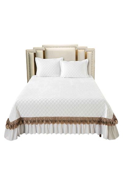 OEM Pilota și 2 fețe de pernă, catifea matlasată cu broderie, MS STAR, set 3 piese, 2 persoane, Uni, 220X2