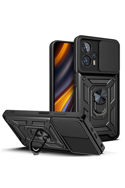 Choice For Poco X4 GT(5G) Blcak Shockproof Armor Case For Xiaomi Poco F3 F4 GT F5 Camera Lens Protection Fu