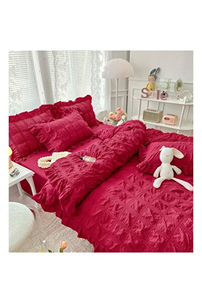 OEM Double bed linen, 6-piece cotton crepe for 2 people