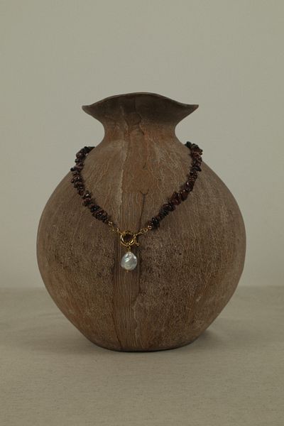 BE BLUE Natural Brown Stone Necklace