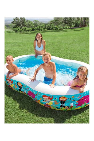 Intex Swim Center Snorkel Fun Inflatable Pool 262x160x46cm