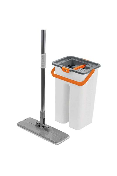 Elefan Mop rotativ din microfibră cu găleată și două compartimente pentru spălare și uscare