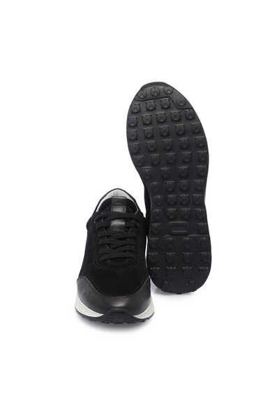 Tergan Siyah Hakiki Süet Deri Erkek Sneaker - E24I1AY56639-A01