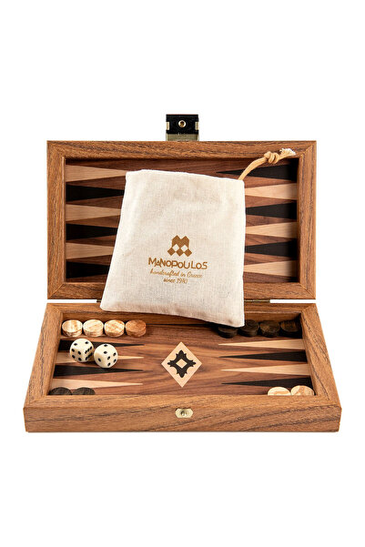 Manopoulos Set joc table/backgammon Walnut de Calatorie 19,5 x 23 cm