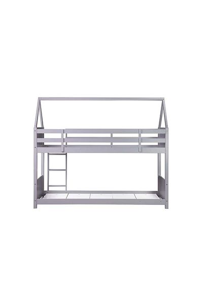 Danube Home Derby House 90x200 Solid Wood Bunk Bed - Grey L210xW106xH116cm