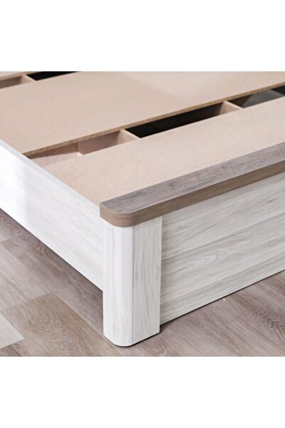 Danube Home Olivos 150x200 Queen Bed - Ash Grey/Oak L219xW166xH95cm