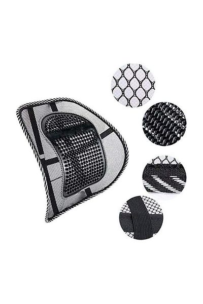 PROCART Lumbar support for car and office chair, massage area, 39x39 cm, black