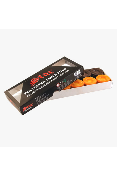 Star Elite backgammon checkers, Polyester