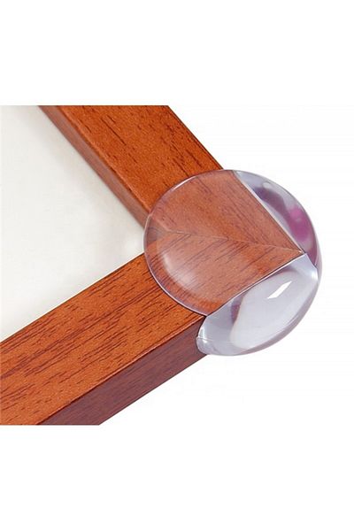 PROCART Set colțare mobilier, 4 piese, silicon, 3 x 3 x 3 cm, transparent
