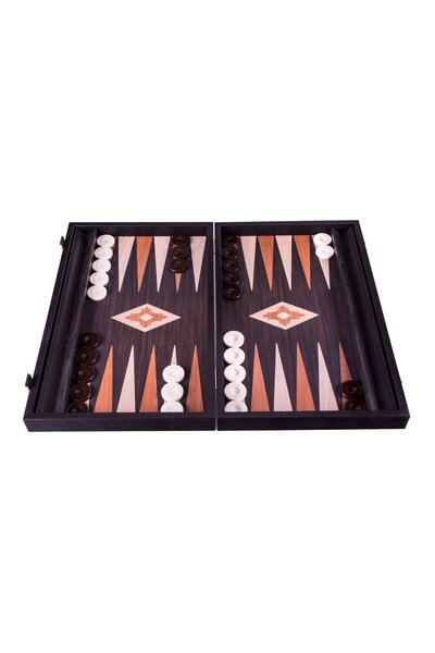 Manopoulos Backgammon/Backgammon game set - wenge wood look, Large