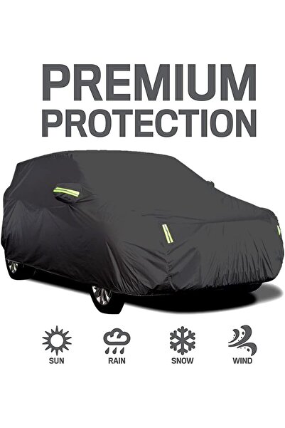 COOYA Universal Car Covers ，with Reflective Strips for Sun Protection, Dust Prevention, Water Resistance