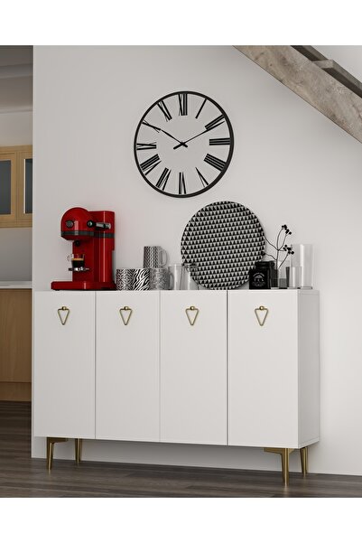 cantek dizayn LEYLACT (KM120) KAHVE KÖŞESİ BEYAZ-BEYAZ-ALTIN