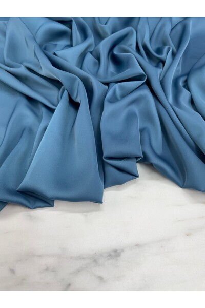 ipekkumaş Mavi Düz Elbiselik Likralı Saten Kumaş ÜRÜNÜMÜZ ADET OLARAK SATILIR...