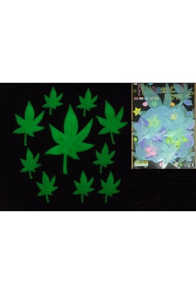PROCART Figurine autoadezive fosforescente din frunze de marijuana