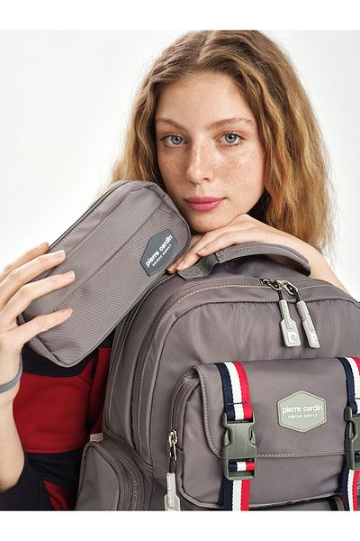 Pierre Cardin Унисекс комплект ученически чанти Pcset07pc100408-сив