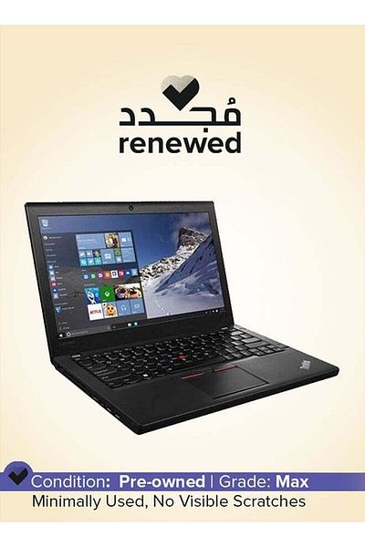 LENOVO جهاز Thinkpad X260 خفيف الوزن مستعمل، 13 بوصة، معالج Intel Core i7 من الجيل السادس، سعة 8 جيجابايت، 256 جيجابايت، أسود، يعمل بنظام Windows