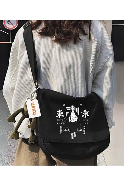 Toum Geantă de școală unisex cu imprimeu Anime Tokyo Revengers