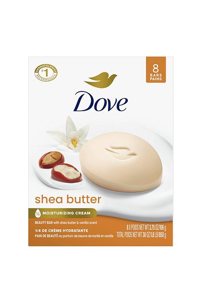 Dove 8 X Beauty Soap with Shea Butter, 720gr