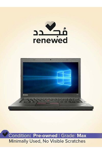 LENOVO جهاز Thinkpad T450 2015 مستعمل، 14 بوصة، Intel Core i5 من الجيل الخامس، 8 جيجابايت، 256 جيجابايت، أسود، يعمل بنظام Windows