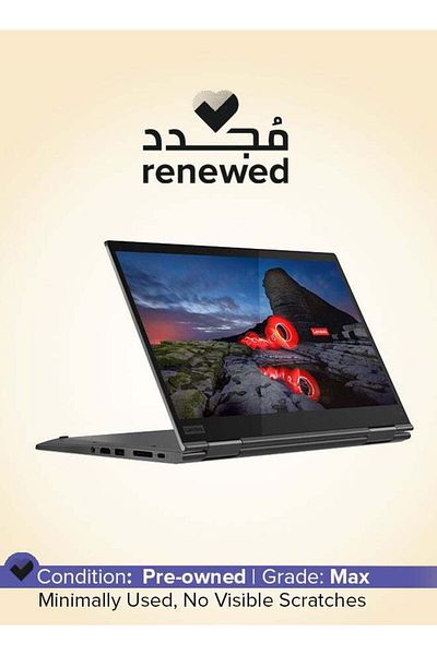 LENOVO جهاز ThinkPad X1 Yoga G3 مستعمل بشاشة 14.1 بوصة ومعالج Intel Core i7 من الجيل الثامن وذاكرة 16 جيجابايت وذاكرة 512 جيجابايت، لون أسود بنظام Windows