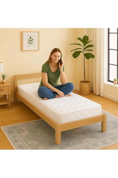 Comfy Single White Flat Orthomedical Mattress Ideal for Guest Use