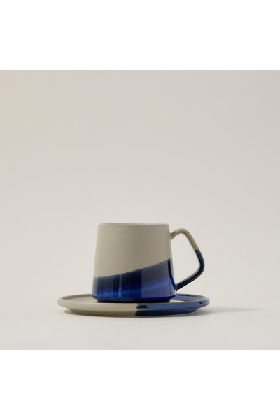 Dallaty Grey and blue porcelain English tea cups set 13 pcs