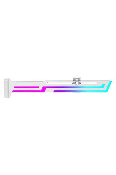 Choice حامل بطاقة الرسومات UPSIRNE ARGB 5V 3PIN أبيض بارتفاع قابل للتعديل ARGB AURA SYNC لرسومات الكمبيوتر