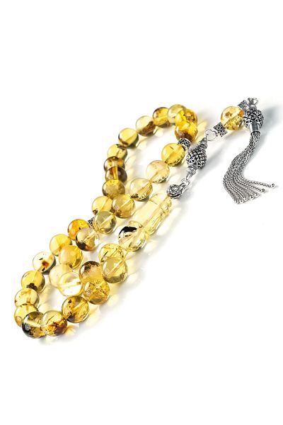 TESBİHCİBABA Million Year Miracle Fossil Drop Amber Prayer Beads