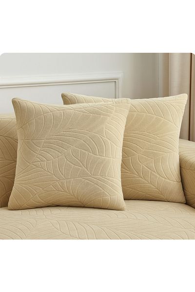 BONJOUR MADAME 2Pcs Throw Pillow Case Cushion Cover Fabric Throw Pillow Case 43 X 43cm