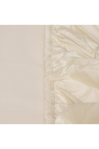 AMBRA 600 TC supima cotton fitted sheet - 180*200 beige