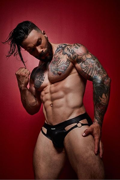 Cut4Men Jockstrap, BL4CK, Size L, Black