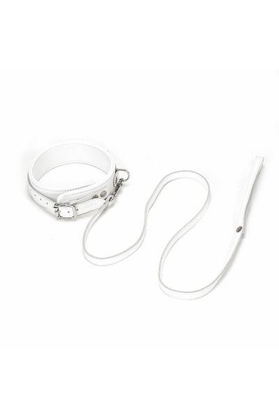 Liebe Seele Leather Collar and Leash, Liebe Seele, Fuji White