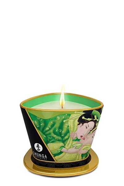 Shunga Lumânare de masaj, Shunga, Ceai verde, 170 ml