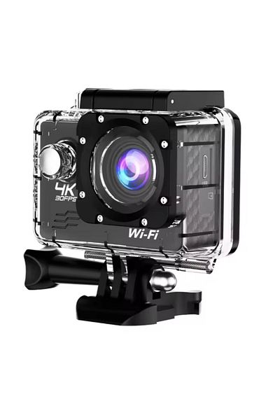 Juls & sim Camera video Juls&Sim® 4K 30FPS, 16MP 4X Zoom, rezistenta la apa pana la 30m cu ecran LCD