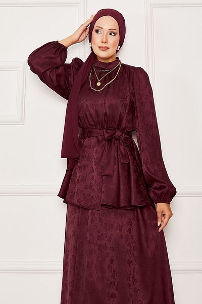 EBRUTESETTÜR Elastic Waist Mobile Belted Jacquard Double Suit