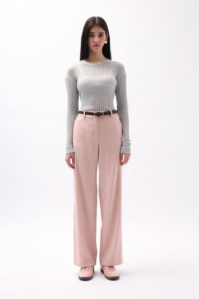 modamtn    Ribbed Transparent Blouse