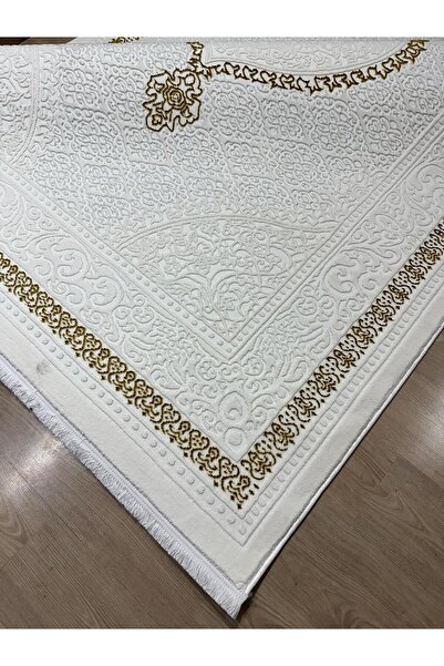 Zigana SARAR MODA HALI Saçaklı Göbek,Çerçeve Desenli Salon,Oturma,Mutfak Modern Dokuma Halısı