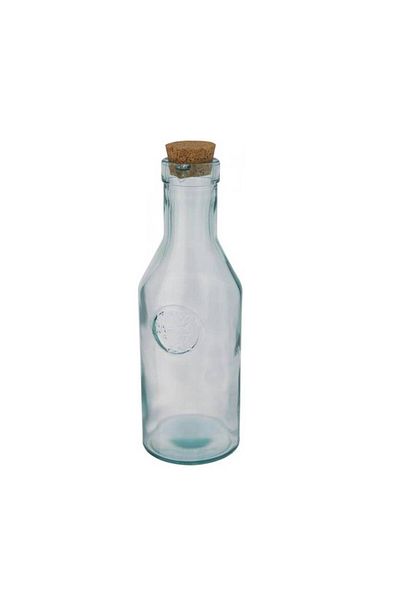 Natural Carafa Fresqui din sticlă reciclată cu dop din plută, 1 L