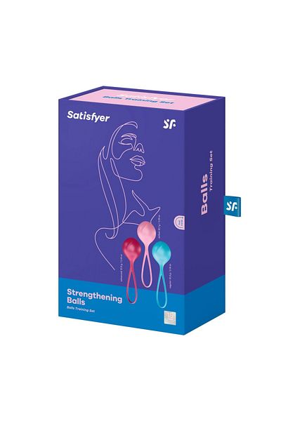 Satisfyer Mingi pentru antrenament pelvin, Satisfyer, set de 3 greutăți, silicon