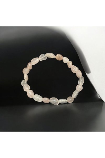 AURA STONE سوار من حجر الكوارتز الوردي الطبيعي من أوراستون