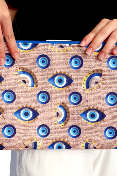 Uretti - Sümeyya 2589 1313 Назар Бонджуклу і Око Візерунком Бонджук Оздоблення Плетеним Clutch Сумка