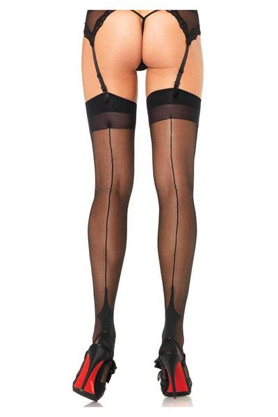 Leg Avenue Colanți cubanezi Lycra pentru picioare, Leg Avenue, negri, mărime universală