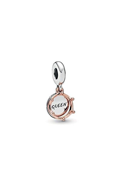 Belora Charm with Queen pattern, made of Silver, rose gold color