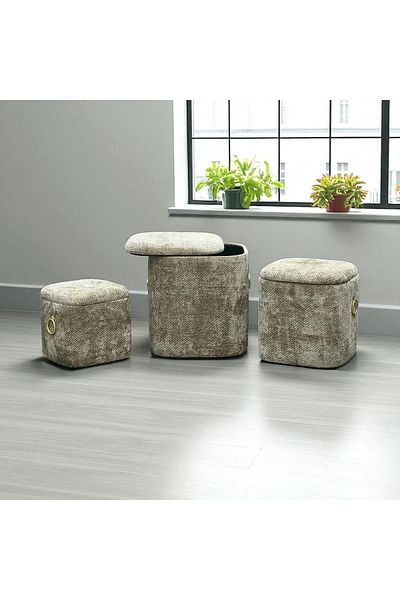 Gharaib Al Tuhaf Square Storage Box Set - 3 Pieces in Different Sizes
