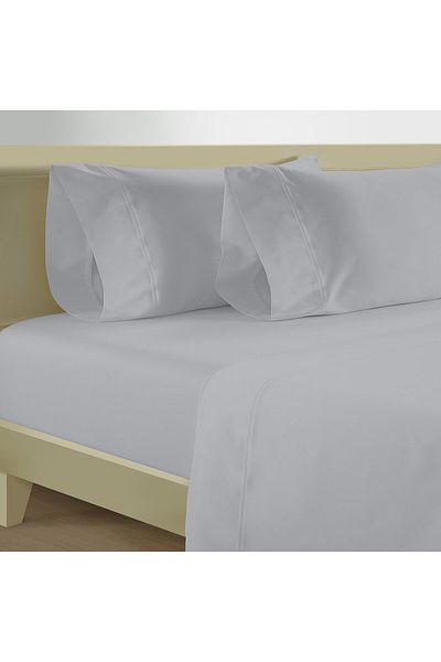 Cottage 200TC cotton fitted sheet - 180*200cm, grey