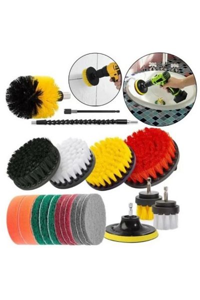 OEM Set 21 perii si accesorii de curatare cu adaptor pentru bormasina/autofiletanta