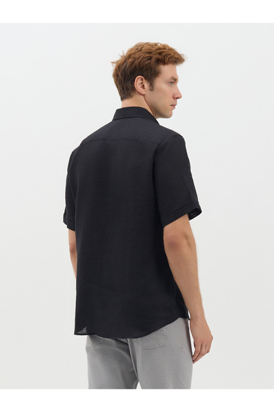 Karaca Erkek Modern Fıt Gömlek-Siyah